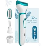 Caresmith Bloom Face & Body Hair Trimmer for Women | 3 Heads- Face Trimmer, Eyebrow Trimmer, Body Trimmer & Shaver | Rechargeable | Hair Removal Machine for Women