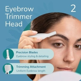 Caresmith Bloom Face & Body Hair Trimmer for Women | 3 Heads- Face Trimmer, Eyebrow Trimmer, Body Trimmer & Shaver | Rechargeable | Hair Removal Machine for Women