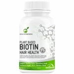 GOA NUTRITIONS Plant Based Biotin For Hair Growth With HLA, Vitamin B12, C Keratin, Sesbania, Green Tea, Bamboo Shoot Supplements Restricts Dandruff & Hair Fall For Women Men- 60 Gluten Free Tablets