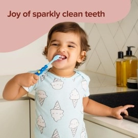 Luv Lap Naturals Baby Dent 100% Natural Toothpaste for Kids, Strawberry Flavour, SLS & Fluoride Free, Removes Plaque, Prevents Bacterial growth, Ensures Shiny White Teeth, Neutral pH, 12M+, 100g