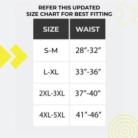 Boldfit Tummy Shaper for Women & Men Sweat Slim Belt Tummy Belt Shapewear for Belly. Body Shaper Belt for Stomach Fitness Belt for Exercise & Workout- Large-Extra Large Black