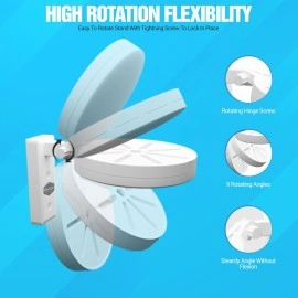 Bectro Strong Adhesive Camera Wall Mount for Security Camera, No Hole Needed, Perfect View Angle for CCTV Cameras MI 360, Qubo, Tp Link Tapo, Realme, Hikvision Ezviz, Cp Plus Ezycam, Trueview