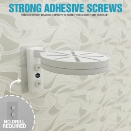 Bectro Strong Adhesive Camera Wall Mount for Security Camera, No Hole Needed, Perfect View Angle for CCTV Cameras MI 360, Qubo, Tp Link Tapo, Realme, Hikvision Ezviz, Cp Plus Ezycam, Trueview