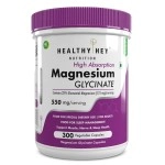 HealthyHey Magnesium Glycinate High Absorption Chelated for Sleep, Cramps, & Nerves Health 300 Vegetable Capsules