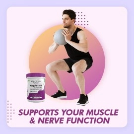 HealthyHey Magnesium Glycinate High Absorption Chelated for Sleep, Cramps, & Nerves Health 300 Vegetable Capsules