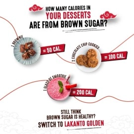Lakanto Golden Japanese Monkfruit Sweetener || Brown Sugar Replacement, Zero Calories, Zero Carbs, keto & Diabetic Friendly (Low Glycemic), Natural Sweetener (200 Gram)