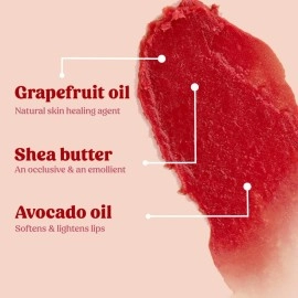 Vilvah Store Grapefruit Lip Balm | For Dry Damaged And Chapped Lips | Moisturizing Lip Balms | Enriched With Shea Butter, Unrefined Beeswax & Essential Oils | 10G (Multicolor)