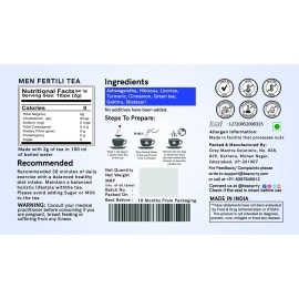TEACURRY Men Support Tea (1 Month Pack, 30 Tea Bags) - Helps with Vitality, Strength and Proper Function