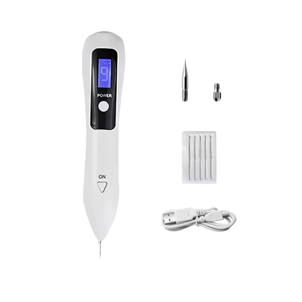 Concepta LCD Screen Display Beauty Mole Removal Sweep Spot Pen Painless Tattoo Wart Speckle Remover Pen Beauty Portable Care Equipment (Multicolor)