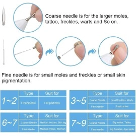 Concepta LCD Screen Display Beauty Mole Removal Sweep Spot Pen Painless Tattoo Wart Speckle Remover Pen Beauty Portable Care Equipment (Multicolor)