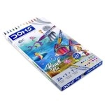 Doms Brush Pen Box Pack | Flexible & Soft Tip That Gives Water Color Effect | Includes One Silver & Gold Shade Inside | Lightweight Brush Pens For Kids | Set Of 26 Shades