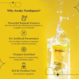 Perfora Daily Routine Oral Care Combo: Awake & Unwind Toothpaste For Active Freshness, Cavity Prevention & Teeth Whitening | Fluoride & SLS Free Tooth paste For Adults & Kids | 200 g (100 g x 2)