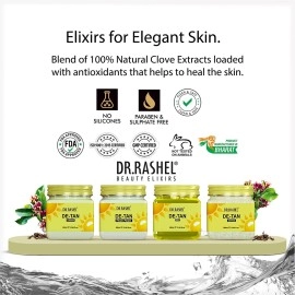 DR.RASHEL De-Tan Pack Of 4 (Scrub, Gel, Cream & Facepack) For Soothing The Skin - 1500 Ml