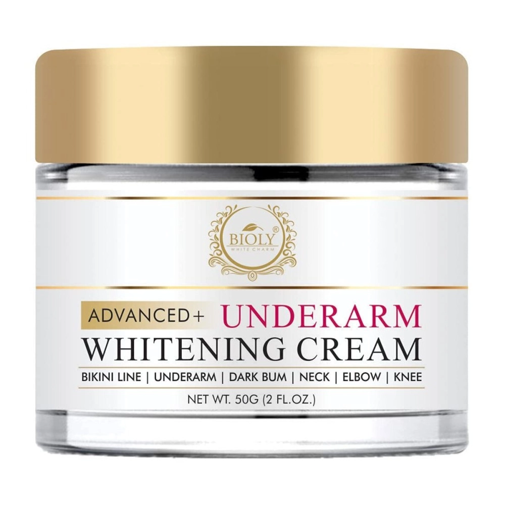 BIOLY WHITE CHARM with green leaf Advanced Plus Underarm Whitening Cream (Dark Sports Removal Cream) - 50 Gm