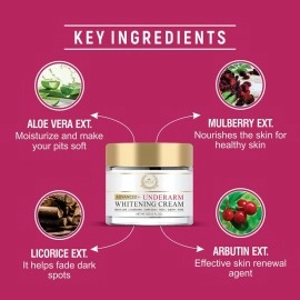 BIOLY WHITE CHARM with green leaf Advanced Plus Underarm Whitening Cream (Dark Sports Removal Cream) - 50 Gm