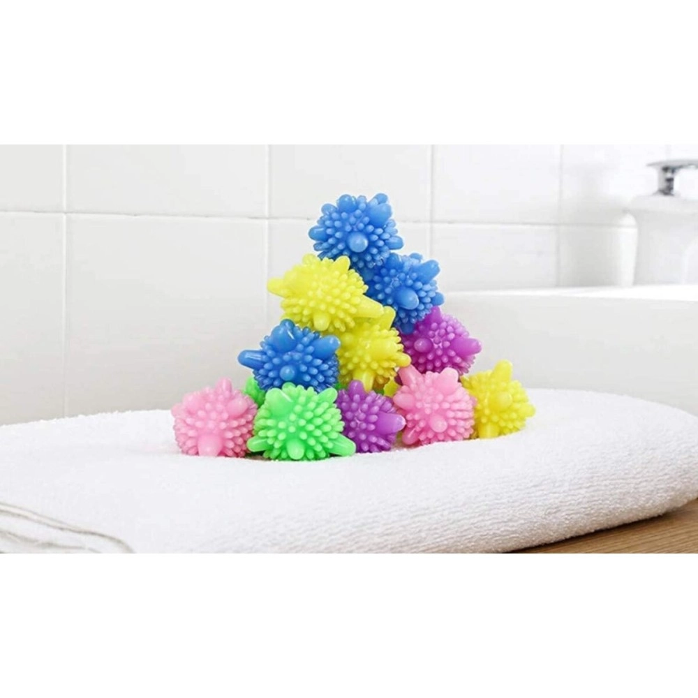 Perfect Pricee Polyvinyl Chloride Laundry Balls For Washing Machine Reusable Tangle-Free Clothes Softener Dirt Lint Remover- Multicolor(Pack of 10)