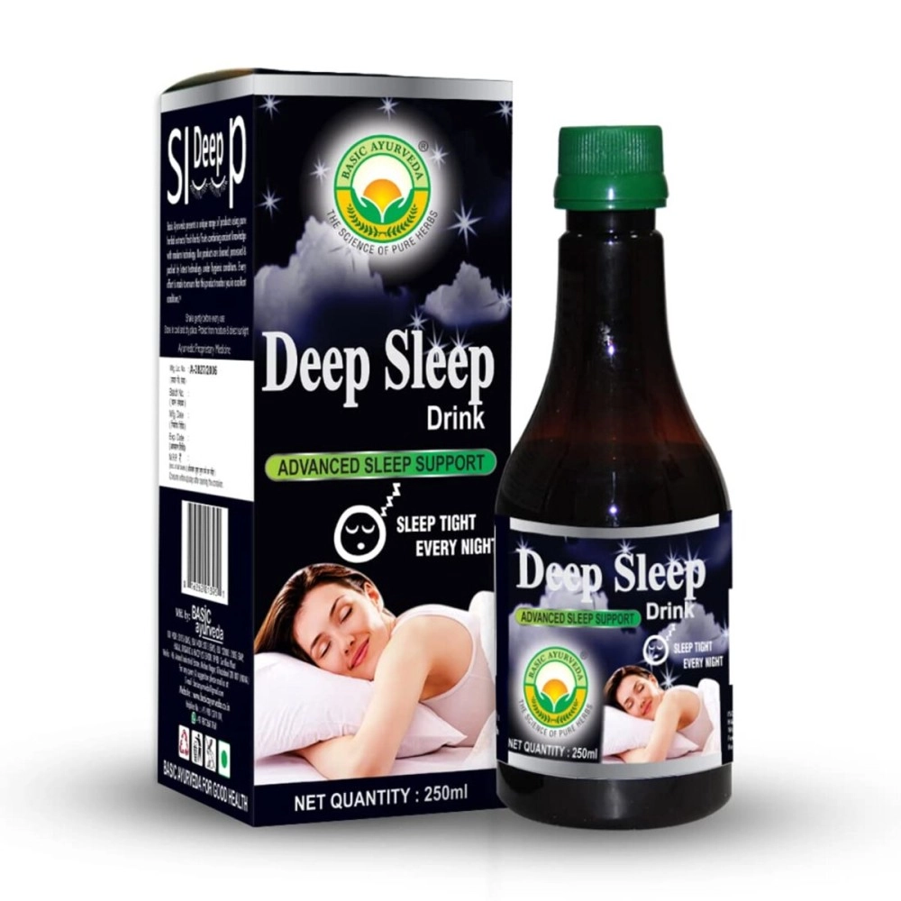 Basic Ayurveda Deep Sleep Drink 250ml | Natural Herbal Sleep Support | Ayurvedic Relaxing Drink for Restful Night, Stress Relief & Calm Mind | Supports Healthy Sleep Cycle & Relaxation