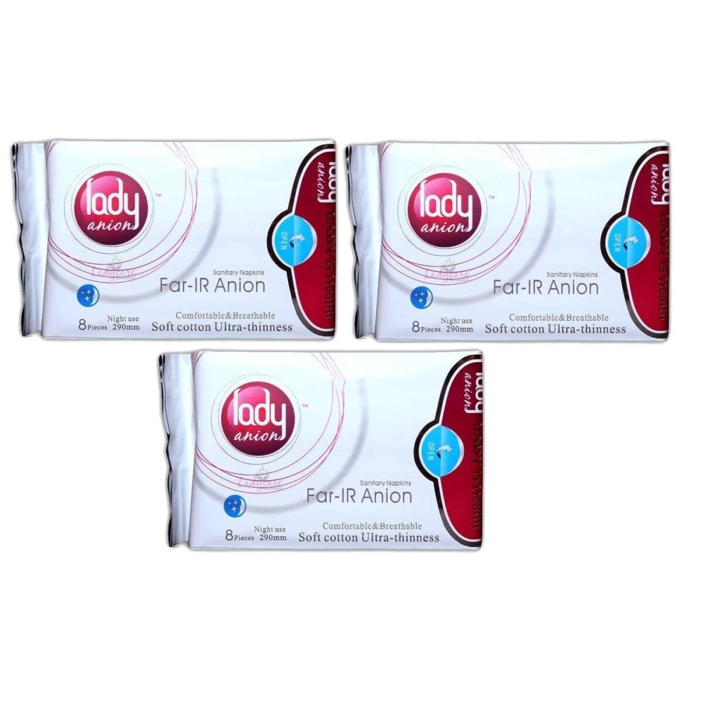 lady Anion sanitary napkin night use combo pack of 3