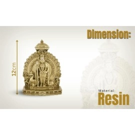 Generic Lord MURUGA/Kumaraswamy/Murugan Karthikeya Subrahmanya Swamy Statue, 12 cm Height, Multicolour, Resin, Standard Size, Traditional Style, Decorative, Indoor Use, Living Room, Religion Theme