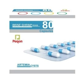 VAYINATO Pezlifeworld Peqon Artemia Cysts Brine Shrimp Eggs with 90% Hatching Rate For Baby Fish (1 Strip (10 Capsules))