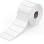 True-Ally 50x25 Direct Thermal Barcode Label Sticker - 2 x 1 inches - 50mm x 25mm - 1000 Labels Per Roll - White Self Adhesive Sticker for Printing Barcoding (1 Roll per Pack (1000 Labels))