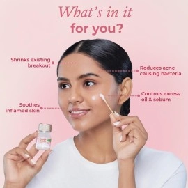 The Pink Foundry Acne Spot Corrector with Salicylic Acid & Sulfur for Active Acne, Blackheads & Whiteheads | Reduce pimple with overnight use | All Skin Types | Dermatologically Tested | 15ml