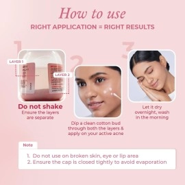 The Pink Foundry Acne Spot Corrector with Salicylic Acid & Sulfur for Active Acne, Blackheads & Whiteheads | Reduce pimple with overnight use | All Skin Types | Dermatologically Tested | 15ml