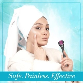 Epyz New Model Derma Roller Cosmetic Micro Needling Instrument with 540 Needles for Acne, Skin, Hair Loss, With Free Storage Case [ Pack Of 1 ] (Pink, 0.5mm)