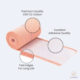 MY ARMOR Premium Elastic Adhesive Bandage for Support & Pain Relief, 10cm x 4mt,1 Piece