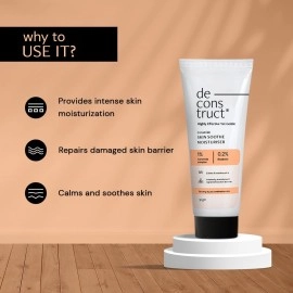Deconstruct Skin Soothe Moisturizer | 1% Ceramides + 0.2% Bisabolol Lightweight Cream Moisturiser | For Dry to Combination Skin | 50 gm