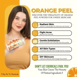 HerbtoniQ 100% Natural Orange Peel and Multani Mitti Powder For Face Pack (300 Gram)