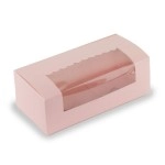 Chic a Choc Loaf Cake/Cookie Box in Pastel Pink (Pack of 8) 8x4x3.25 Inch. Cake Box for Bakers, cafes and Home-use.