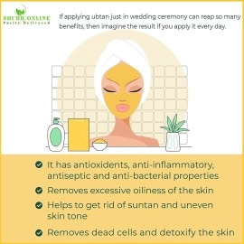 Shudh Online Sunnipindi Powder, Ubtan Powder - Herbal Bath powder (400g), for Women, Baby, Body, Men, Skin Whitening, Diwali (Sunni pindi, Nalangu Maavu, Sugandhi Utane, Utne, Uttan)