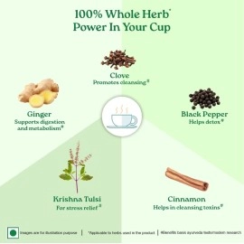 ORGANIC INDIA Tulsi Detox Kahwa 25 IB || Cleanse & Cold Relief || Improve Digestion & Detoxification || Tulsi Tea - 25 Tea Bags