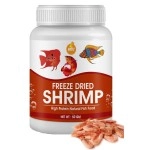 Boltz Freeze Dried Shrimp Treats 50gm Fish Food for Arowana, Cichlid, Oscar, Flowerhorn, Bloor Parrot,Natural Food for Freshwater and Marine Fish, Healthy & Nutritious Fish Food (50gm, Pack of 1)