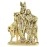 GCT Radha Krishna Idol with Cow Bansuri Krishna Idol (B-116) Gold Metal Statue for Home Dcor Car Dashboard Mandir Pooja Murti Temple Puja Office Table Showpiece