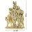 GCT Radha Krishna Idol with Cow Bansuri Krishna Idol (B-116) Gold Metal Statue for Home Dcor Car Dashboard Mandir Pooja Murti Temple Puja Office Table Showpiece
