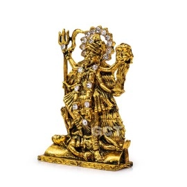 GCT Goddess Kali MATA Idol Maa Kali Murti (B-164) Antique Gold Metal Statue for Home Dcor Car Dashboard Mandir Pooja Murti Temple Puja Office Table Showpiece