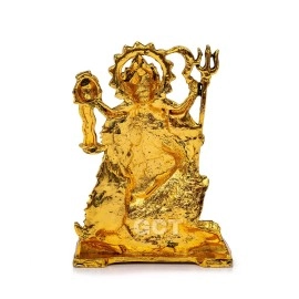 GCT Goddess Kali MATA Idol Maa Kali Murti (B-164) Antique Gold Metal Statue for Home Dcor Car Dashboard Mandir Pooja Murti Temple Puja Office Table Showpiece