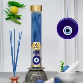 The Aroma Factory Agarbatti | Evil Eye Nazar Kavach Luxury Incense Sticks for Removing Negative Energy & Bring Luck | Natural, Herbal, Low Smoke & 0% Charcoal | 100g X 1 Bottle Pack