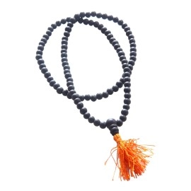 Anciently 100% Natural Unpolished Karungali Malai Original | Karungali Malai 6mm - Natural Black Ebony Wood