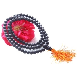 Anciently 100% Natural Unpolished Karungali Malai Original | Karungali Malai 6mm - Natural Black Ebony Wood