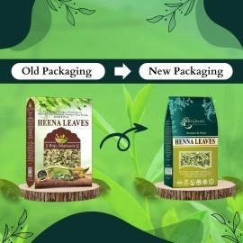 BrijBooti Birju Mahavir Heena Leaves - Lawsonia inermis - Natural & Pure Heena Leaves Mehndi (For Hair Color & Hand Color) 200 Gr