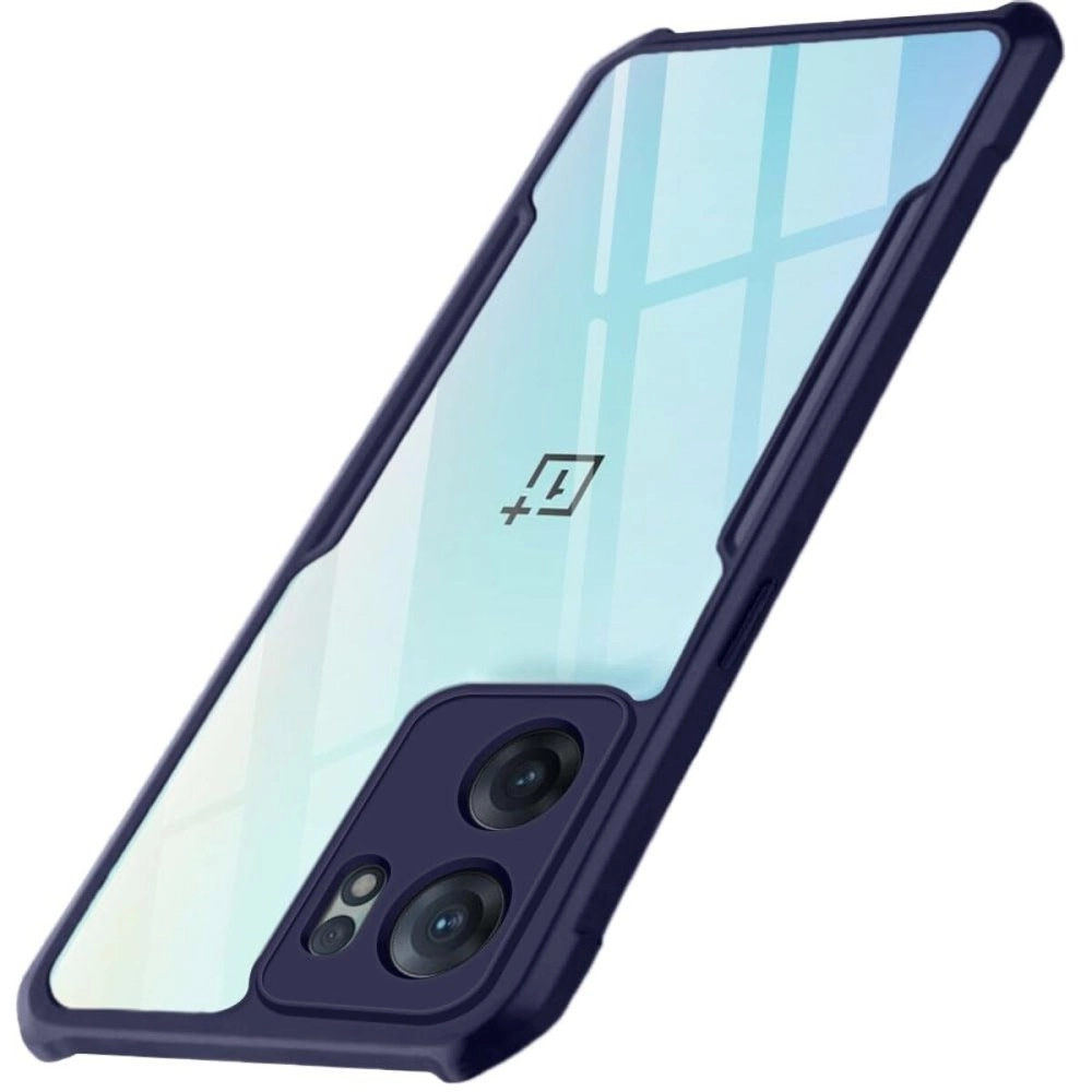 TheGiftKart Shockproof Crystal Clear Back Cover Case for OnePlus Nord CE 2 5G | 360 Degree Protection | Hard Transparent Back Cover Case for OnePlus Nord CE2 5G (PC & TPU, Blue Bumper)