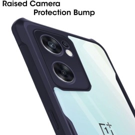 TheGiftKart Shockproof Crystal Clear Back Cover Case for OnePlus Nord CE 2 5G | 360 Degree Protection | Hard Transparent Back Cover Case for OnePlus Nord CE2 5G (PC & TPU, Blue Bumper)