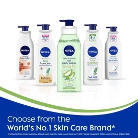 NIVEA Rose Water Gel Body lotion, Soothing Care for 24H hydration, Non-Sticky & fast absorbing Body lotion for fresh and healthy skin, 200 ml