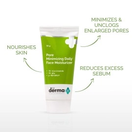 The Derma Co Pore Minimizing Daily Face Moisturizer with 3% Niacinamide 3% PHA and p-REFINYL for Open Pores - 50 g