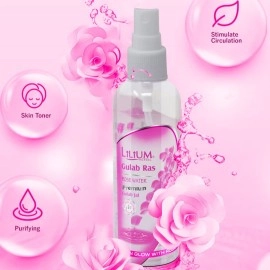 Lilium Pure & Natural Rose Water With Original Rose Frangrance, 60ml, Pack of 3