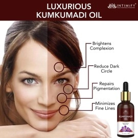 INTIMIFY Kumkumadi Tailam Face Oil For Glowing Skin, Face Glowing And Skin Whitening & Lightening, Pigmentation Oil For Women & Men 100 gm (Pack of 1)