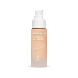 MAMAEARTH Glow Serum Foundation with Vitamin C & Turmeric for 12 Hour Long Stay 05 Beige Glow 30 ml (Pack of 1)
